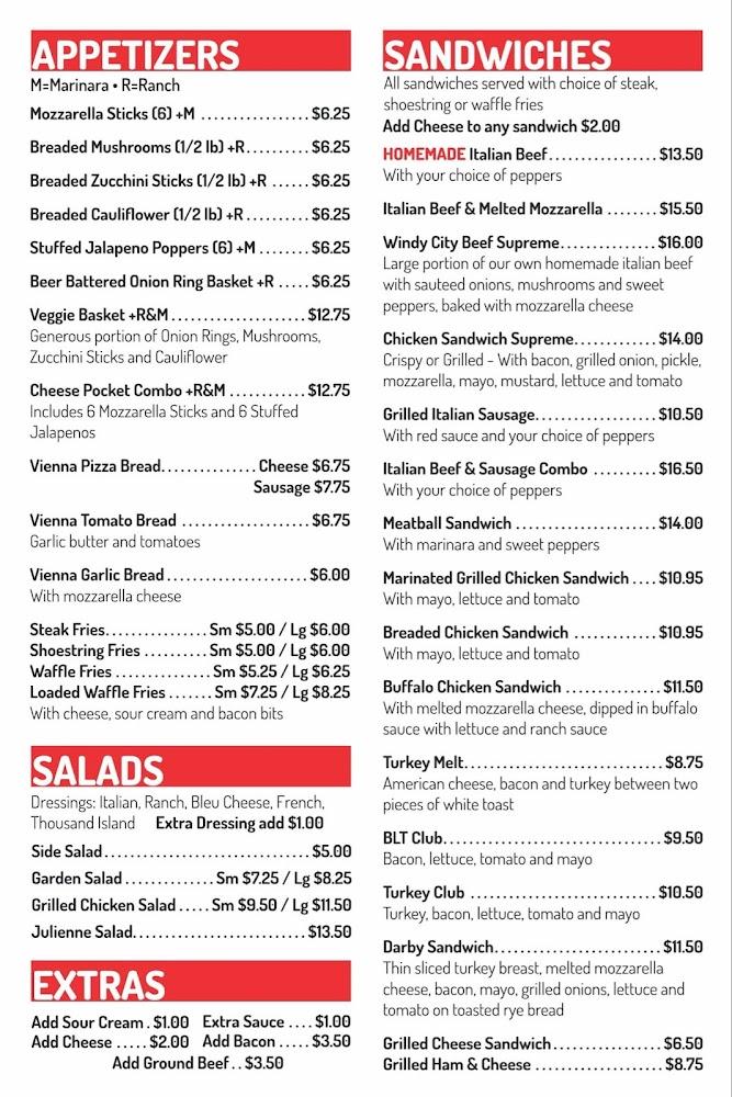 Windy City Pizza Kitchen Dyer Menu image 2